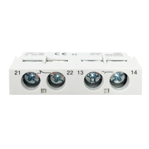 Contact auxiliar 1ND+1NÎ, montaj frontal pentru BE2