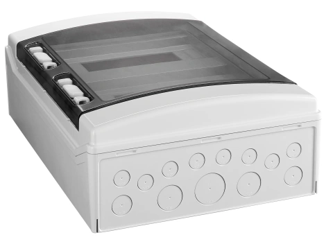 Dulap distrib. apl. IP65, 24UH, 2 rând. cu uşă transparentă_5