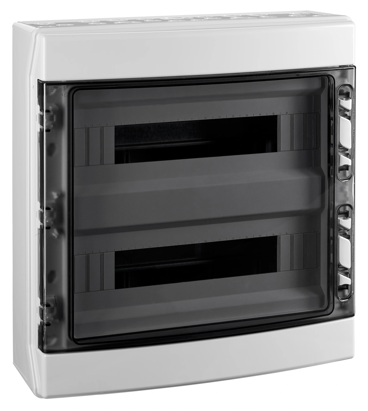 Distribution Board 2-row, 36MW, IP65, transparent door