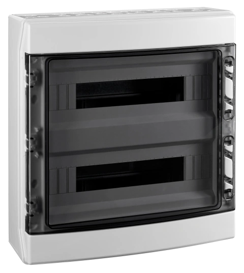 Distribution Board 2-row, 36MW, IP65, transparent door