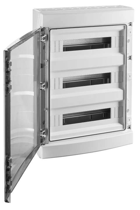 Distribution Board 3-row, 54MW, IP65, transparent door_1