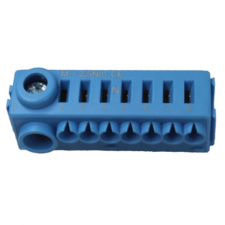 Bornier cu cleme elastice fără suport N (1x25mm², 7x4mm²)