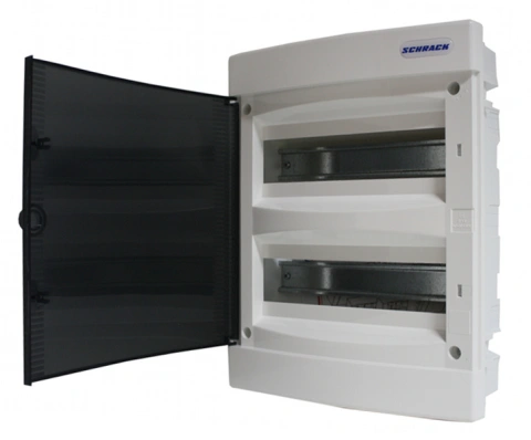 Flush-mounted enclosure 2-rows, 24MW, for partition wall