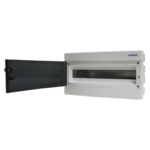 Flush-mounted enclosure 1-row, 18MW, for partition wall
