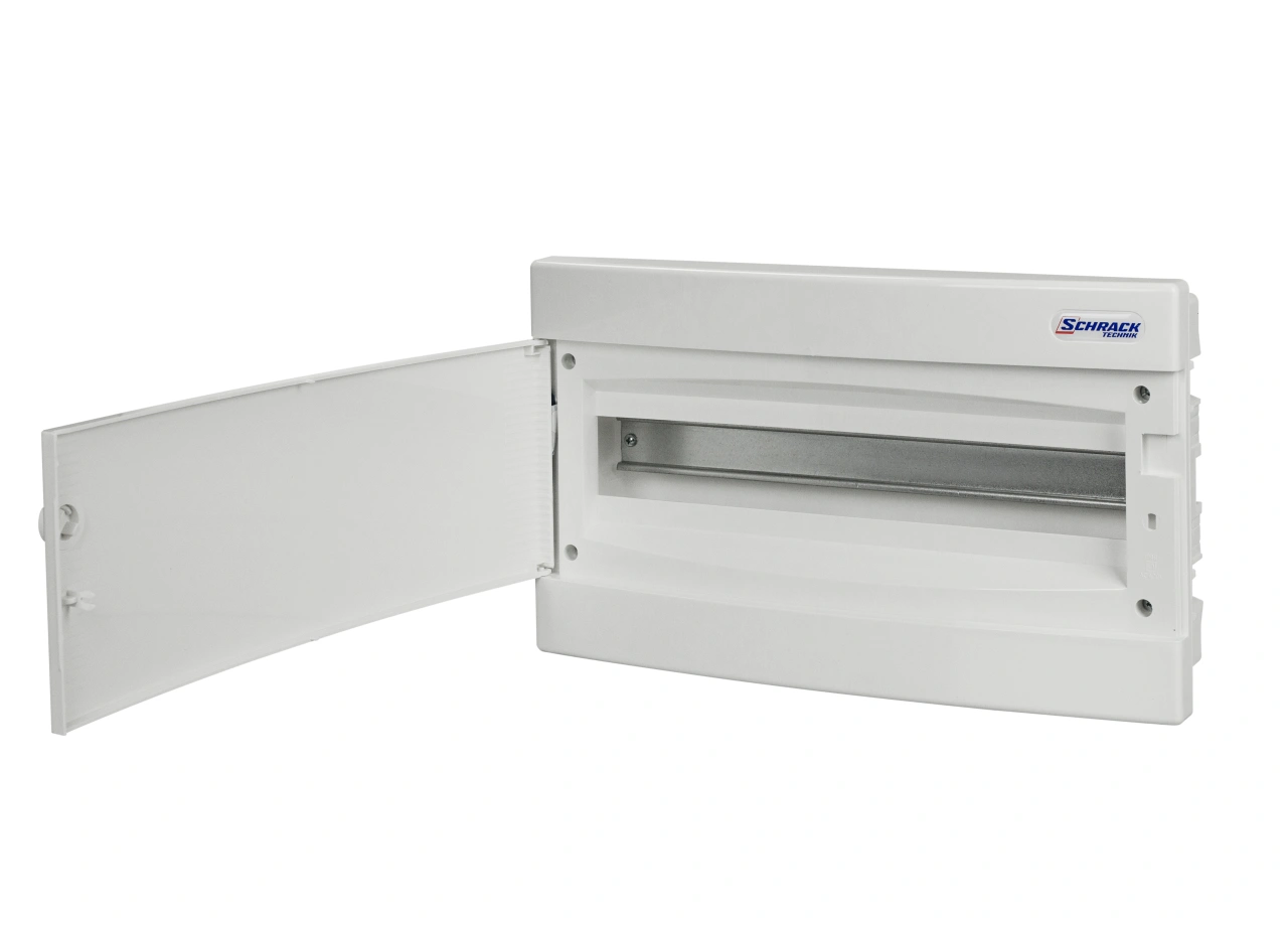 Flush-mounted enclosure 1-row, 18MW, for partition wall