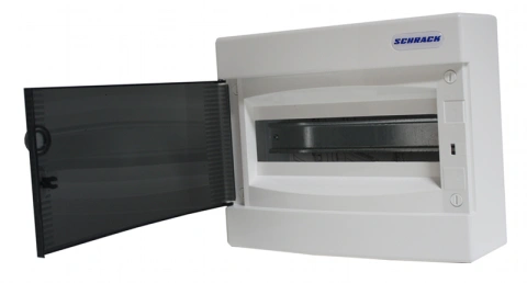Dulap distrib. montaj apl, 1 rând, 12UH, uşă transp.