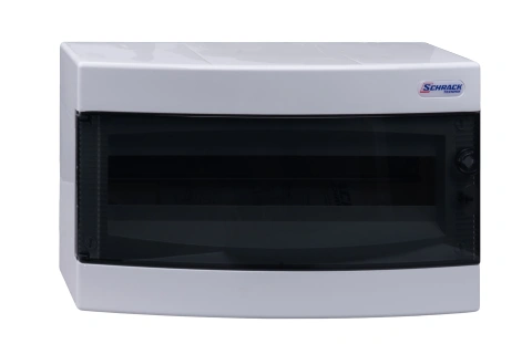 Dulap distrib. montaj apl, 1 rând, 18UH, uşă transp.