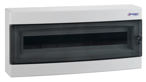 Cofret aparent, 24 UH, 1 rând, ușă transparentă, IP40_1