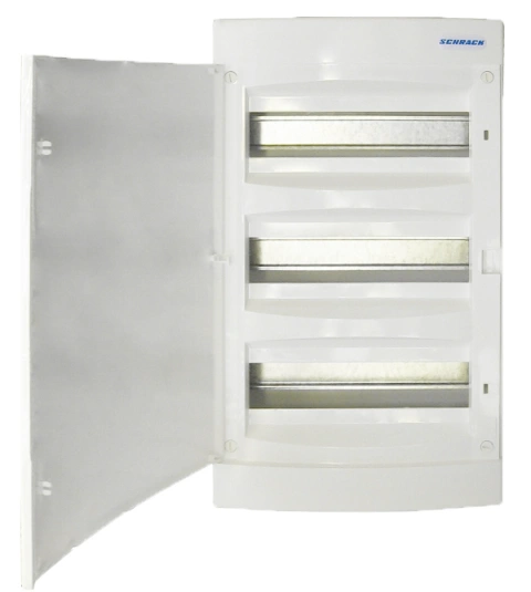 Dulap distrib. apl. 3 rând. 36UH, uşă din plastic alb mat