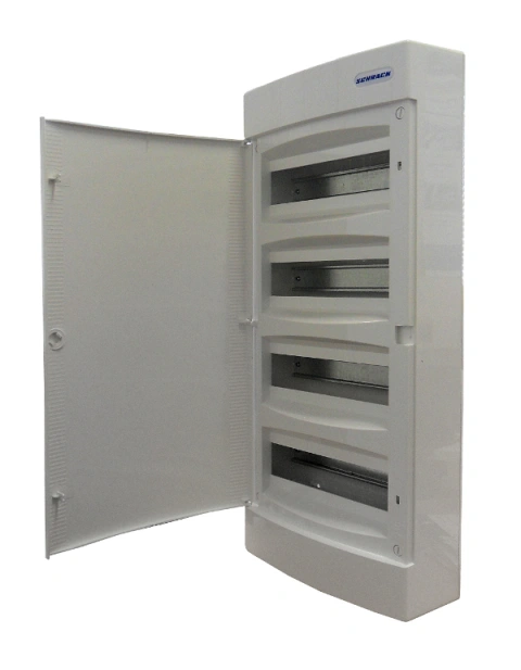 Dulap distrib. apl. 4 rând. 48UH, uşă din plastic alb mat