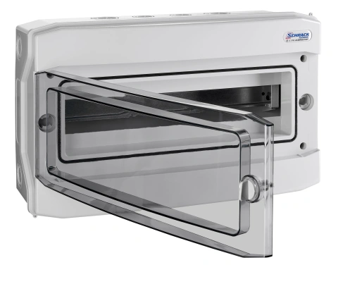 Cofret mural, 1rând, 18 UH (module), transparent IP65_1