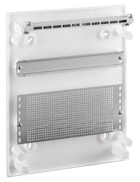 Wall-mounted combi-media enclosure 2-rows, 12MW, white door_2
