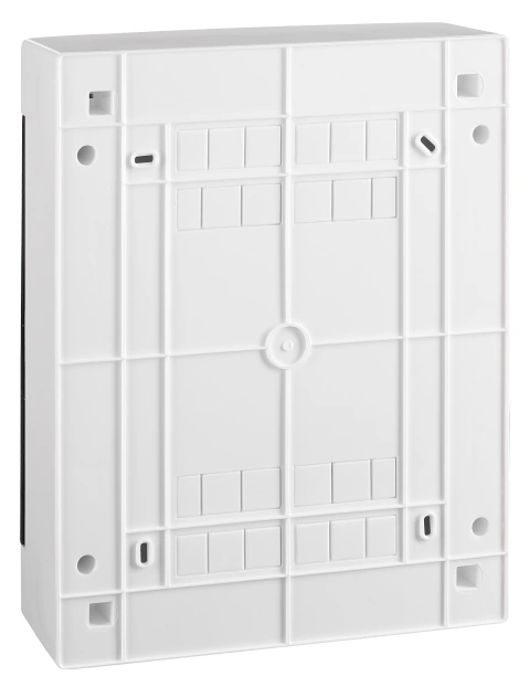 Wall-mounted combi-media enclosure 2-rows, 12MW, white door_4
