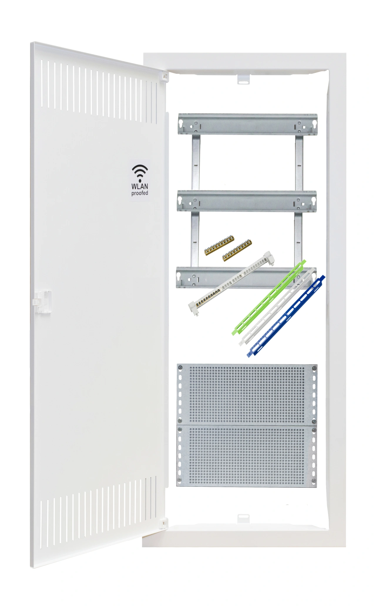 Cofret media combi cadru și ușă cu 5 rânduri verticale