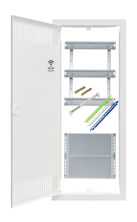 Cofret media combi cadru și ușă cu 5 rânduri verticale
