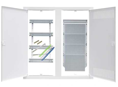 Ramă cu uşă cofret media-combi, orizontal, 4 rânduri