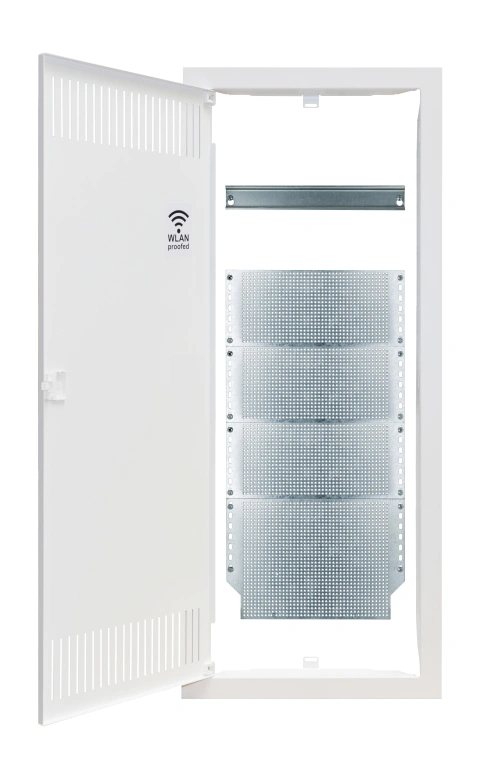 Frame, door and insert for media enclosure BK0857, 5-rows