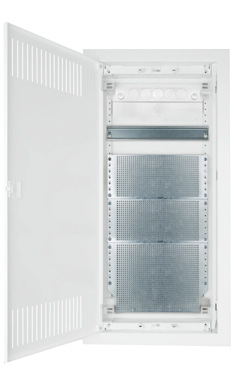 Flush-mounted media enclosure 4-rows - solid wall