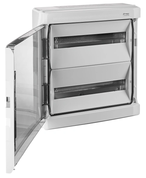 Dulap distrib. apl. IP65, 36UH, 2 rând. cu uşă transparentă_1