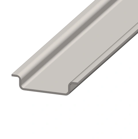 DIN-rail low, unperforated, sendzimir zinced