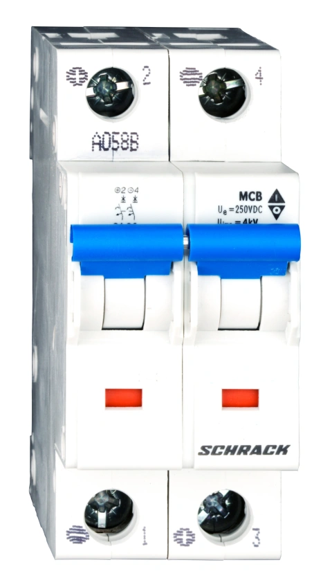 Miniature Circuit Breaker (MCB) DC-B2/2, 40° C, 10kA