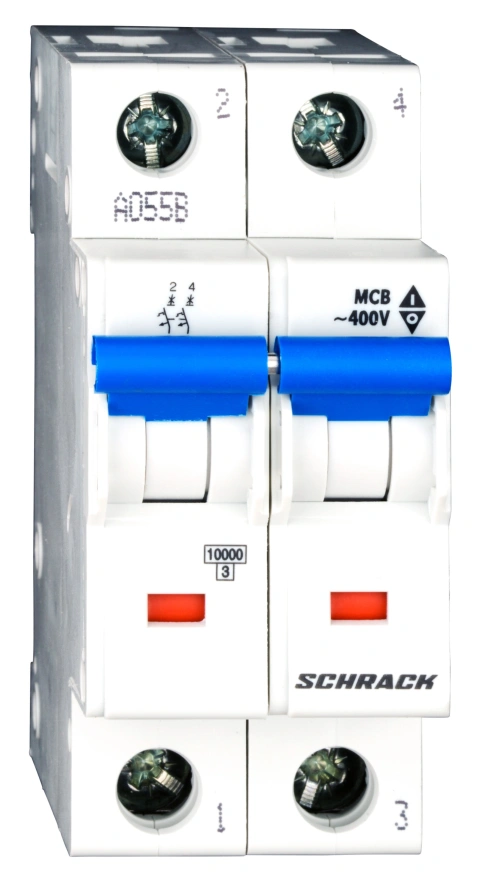 Miniature Circuit Breaker (MCB) B, 16A, 2-pole, 40° C, 10kA