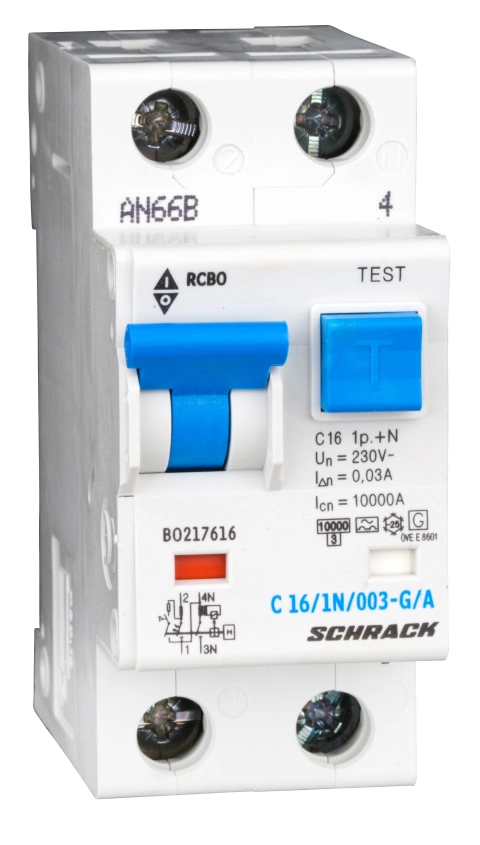 Combined MCB/RCD (RCBO) C32/1+N/30mA/Type A, G