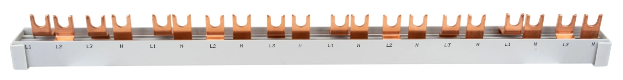 Baretă furcă compactă, 1xRCCB 4 poli, 8xMCB 1+N, 20 M,10 mmp