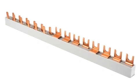 Busbar, 1xRCCB 4-pole, 1 MCB 3+N, 6 MCB 1+N/1 MW, 14MW_3