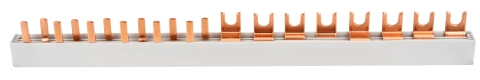 Busbar, 1xRCCB 4-pole, 1 MCB 3+N, 6 MCB 1+N/1 MW, 14MW_4