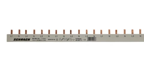 Baretă cu contacte pini, 16 mm², L1,N/L2,N/L3,N, 4poli, 54UH