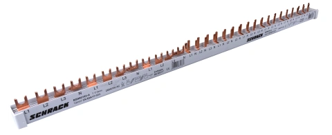 Busbar, 1xRCCB 4-pole, 2xMCB 4-pole, 18 x MCB 1+N/1 MW, 30MW_2