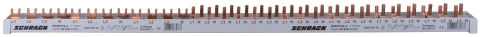 Busbar, 1xRCCB 4-pole, 2xMCB 4-pole, 18 x MCB 1+N/1 MW, 30MW_6