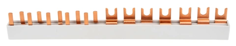 Busbar, 1xRCCB 4-pole, 1 MCB 3-pole, 5 MCB 1+N/1 MW, 12MW_4