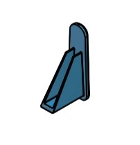 Busbar End cap 1-pole, blue