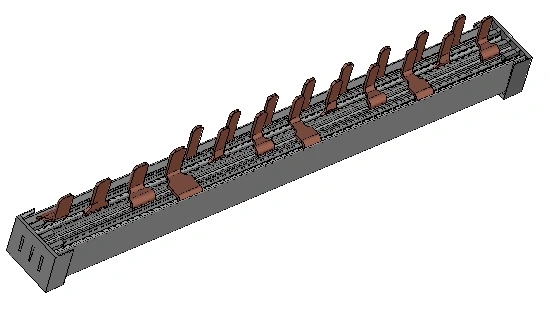 Baretă pt. diferențial 4P + 8x1P+N, 12M