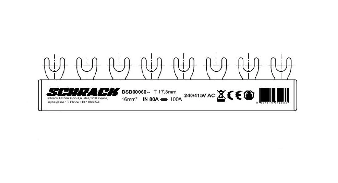 Bareta, 1dif 4P, 4 descarcatoare, 1 sig aut 3P+N, 12M, 10mm²