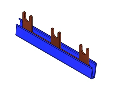 Busbar N-bridge, 3 x 2 MW, 16mm², blue