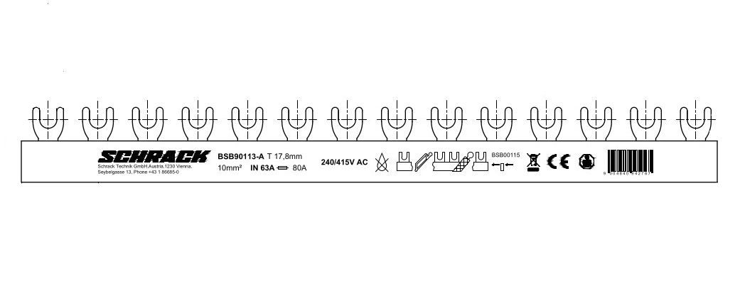 Bareta 3P, 10mm², furca, 1m