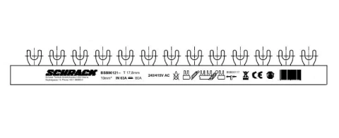 Bareta 4P, L1/L2/L3/N, 10mm²