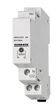 Lampă semnaliz. modulară cu 1 LED roşu/verde, 110-240V AC/DC