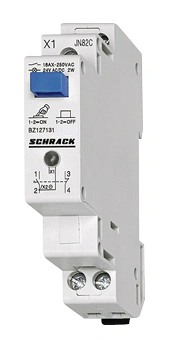 Buton modular (cu revenire) 1ND+1NI, cu LED, 16A, 24VAC/DC