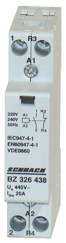 Contactor modular 1UH, 20A, 1ND+1NI, 230VAC