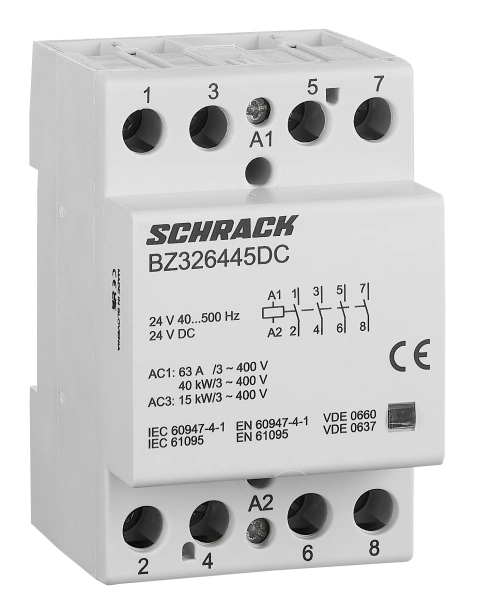 Contactor modular 3UH, 63A, 4ND, 24Vca/cc