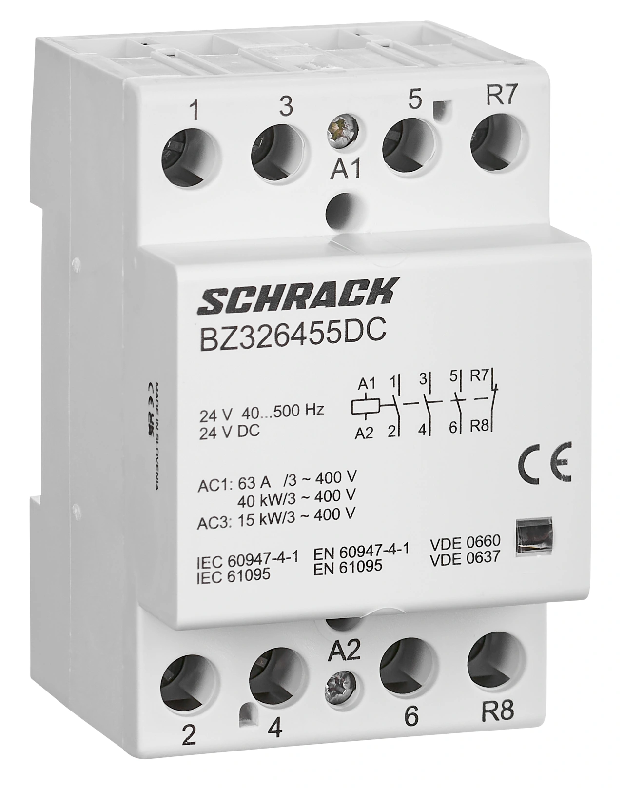 Modular contactor 63A 33ND+1NÎ 24Vca/cc latime 3 modules