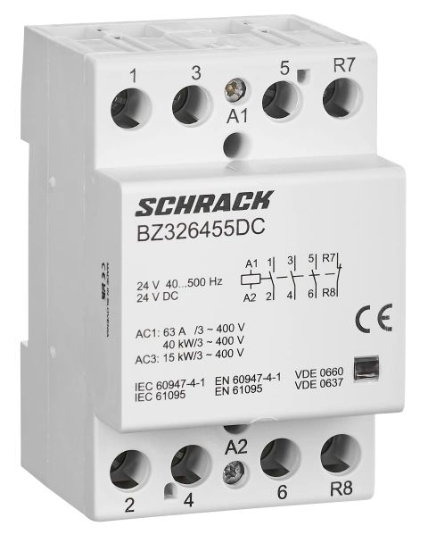 Modular contactor 63A 33ND+1NÎ 24Vca/cc latime 3 modules