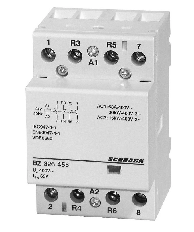 Modular contactor 63A 2NO/2NC 24VAC width 3 modules
