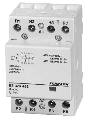 Contactor modular 63A 4NÎ 24Vac, 3UH (module)