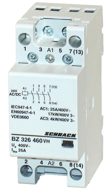 Contactor modular (2UH) 25A, 4ND, 24Vca&cc