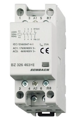 Contactor modular (2UH) 25A, 3ND+1NÎ, 230Vca, seria AMPARO